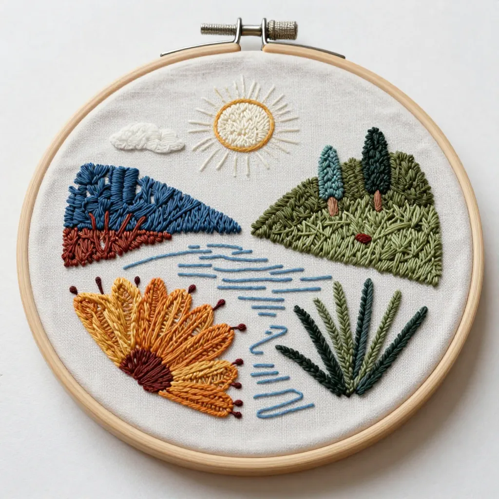 High thread count embroidery detail